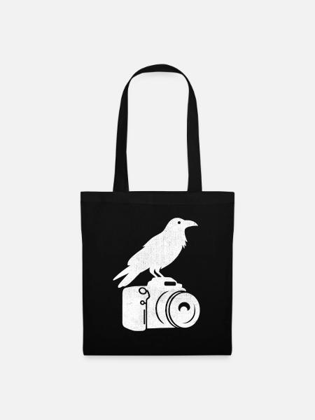 Photographie d’oiseaux Oiseaux Observation des oiseaux Birdwatcher - Sac en tissu - noir
