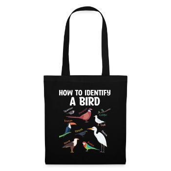 How To Identify A Bird Birdwatching Birdwatcher - Tote Bag - black - Front