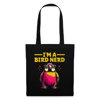 Je suis un nerd des oiseaux Observation des oiseaux Birdwatcher Oiseaux - Sac en tissu - noir - Devant