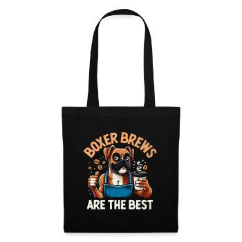 Les Boxer Brews sont les meilleurs boxers pour chiens amateurs de caféine - Sac en tissu - noir - Devant