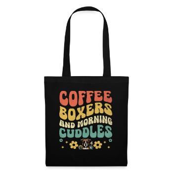 Boxers De Café Et Câlins Matinaux Amateur De Caféine - Sac en tissu - noir - Devant