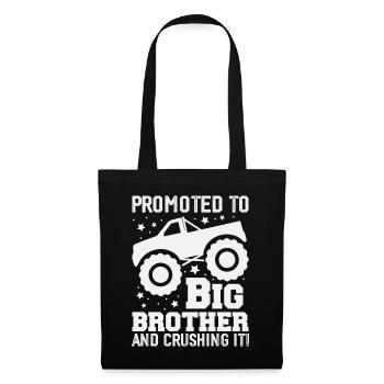 Befördert zu Big Brother Tees, Monster Truck Kids - Stoffbeutel - Schwarz - Vorne