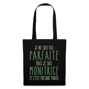 Pas parfaite mais je suis Monitrice - Sac en tissu - noir - Devant
