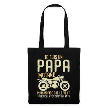 Biker Dad, Motorcycle, Father's Day Gift - Tote Bag - black - Front