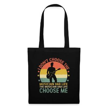 Le musicien papa La vie Choisissez-moi Bassiste Basse - Sac en tissu - noir - Devant