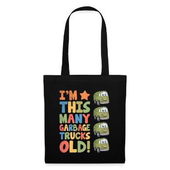 I'm This Many Garbage Trucks Old 4 Years Old - Tote Bag - black - Front