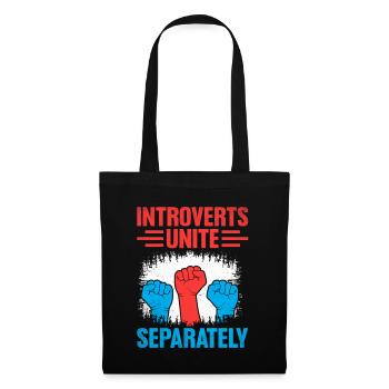 Les introvertis s’unissent séparément Dictons pour les introvertis - Sac en tissu - noir - Devant