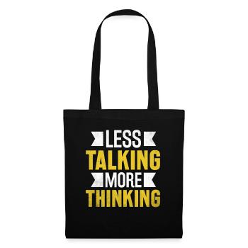 Less Talking More Thinking Sayings For Introverts - Tote Bag - black - Front