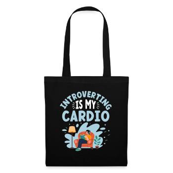 L’introvertissement est mon dicton cardio pour les introvertis - Sac en tissu - noir - Devant