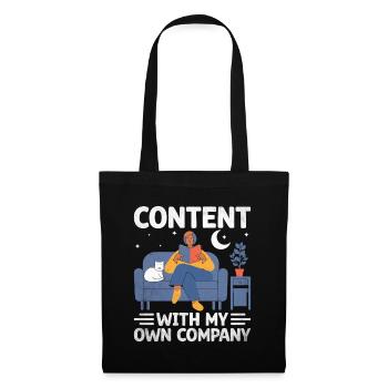 Content With My Own Company Sayings For Introverts - Tote Bag - black - Front