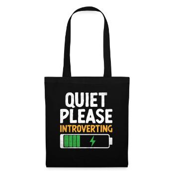 Quiet Please Introverting Sayings For Introverts - Tote Bag - black - Front
