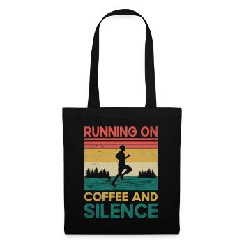 Courir sur le café et le silence Dictons pour - Sac en tissu - noir - Devant