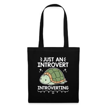 JUST AN INTROVERT INTROVERTING Sayings For - Tote Bag - black - Front