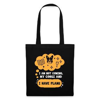 Introvert Corgi Sayings For Introverts - Tote Bag - black - Front