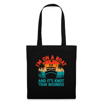 Je suis sur un bateau et c’est Knot Your Business Paddle - Sac en tissu - noir - Devant