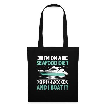 I'm On A Seafood Diet I See Food And I Boat It - Tote Bag - black - Front
