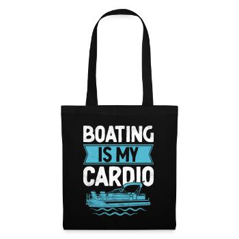 Bootfahren ist mein Cardio-Paddelboot - Stoffbeutel - Schwarz - Vorne