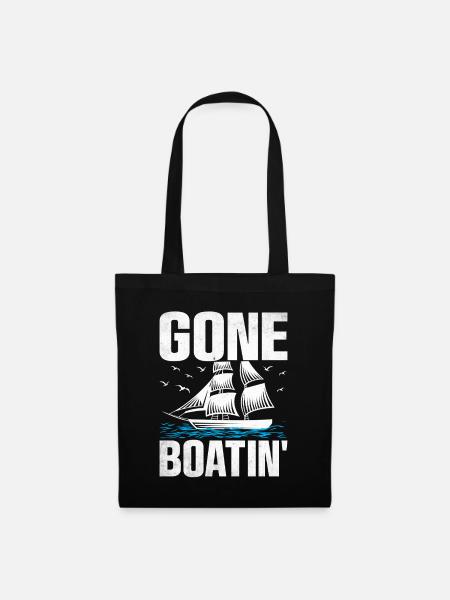 Gone Boatin' Paddelboot - Stoffbeutel - Schwarz