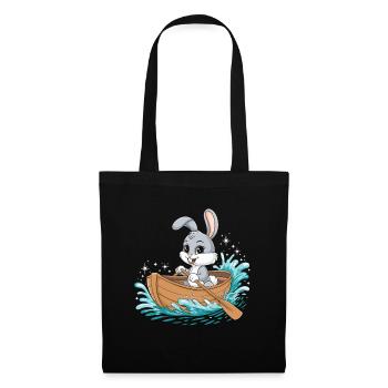 A Bunny Boating Paddle Boat - Tote Bag - black - Front