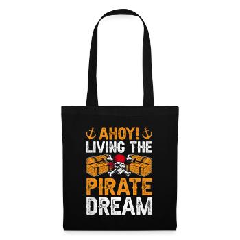 Ahoi Living Der Piratentraum Piratenjugend Design - Stoffbeutel - Schwarz - Vorne