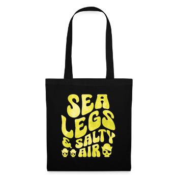 Pieds de la mer et air salé Pirate Youth Design - Sac en tissu - noir - Devant