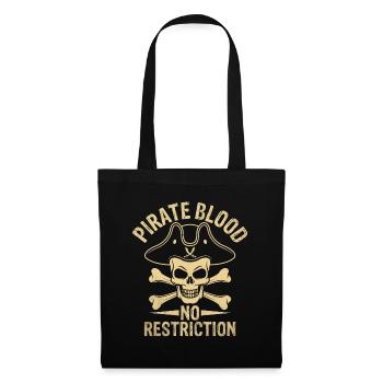 Pirate Blood No Restriction Pirate Youth Design - Tote Bag - black - Front