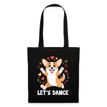 Ein Corgi tanzt Let's Dance für tanzende Tänzer - Stoffbeutel - Schwarz - Vorne