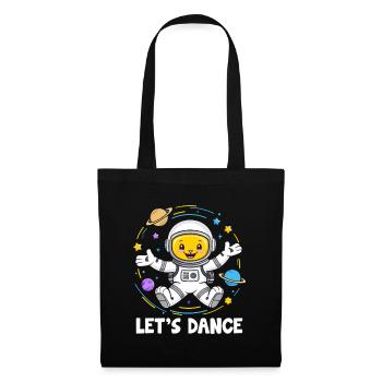 Ein Astronaut tanzt Let's Dance Tanz Tänzer - Stoffbeutel - Schwarz - Vorne