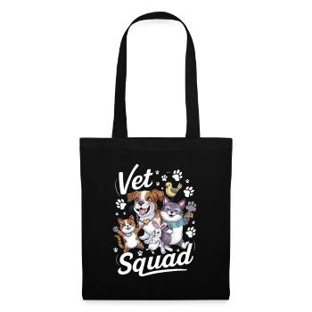 Vet Squad Verterinarian Animal Lover - Stoffbeutel - Schwarz - Vorne
