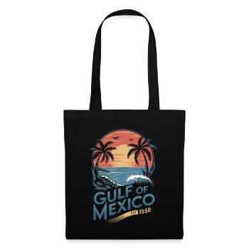 Gulf of Mexico Retro Beach Vibes Vintage Sunset - Tote Bag - black - Front