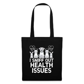 Je renifle les problèmes de santé Verterinarian Animal - Sac en tissu - noir - Devant