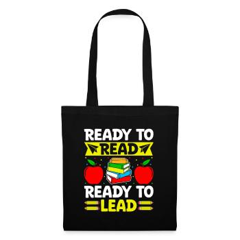 Prêt à lire Prêt à diriger Enseignant - Sac en tissu - noir - Devant
