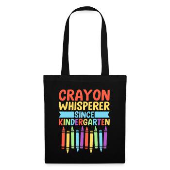 Crayon Whisperer Since Kindergarten School Teacher - Tote Bag - black - Front