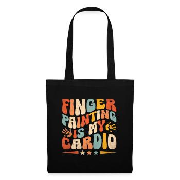Finger Painting Is My Cardio School Teacher - Tote Bag - black - Front