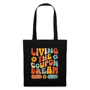 Living The Coupon Dream Couponer Shopper Sparen - Stoffbeutel - Schwarz - Vorne