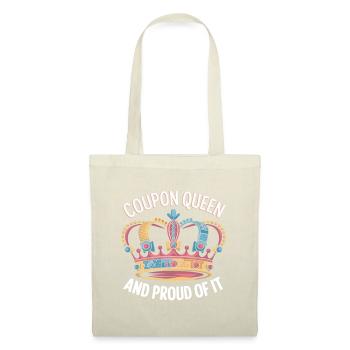 Coupon Queen Et Fier De Ça Couponer Shopper Économisez - Sac en tissu - nature - Devant