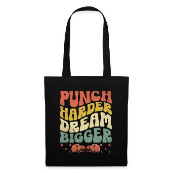 Coup de poing plus fort Rêve plus grand Boxer Sports Force - Sac en tissu - noir - Devant