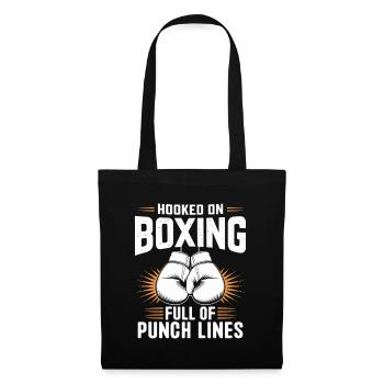 Accro à la boxe pleine de punchlines Boxer Sports - Sac en tissu - noir - Devant