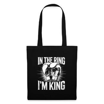 Sur le Ring, je suis King Boxeur Sports Force Athlète - Sac en tissu - noir - Devant