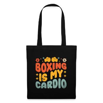 La boxe est mon cardio boxeur sport musculation gym - Sac en tissu - noir - Devant