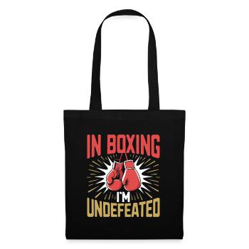 En boxe, je suis un boxeur invaincu, un sportif, un athlète de gymnastique - Sac en tissu - noir - Devant