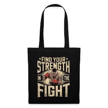 Trouvez votre force dans les sports de boxe de combat - Sac en tissu - noir - Devant