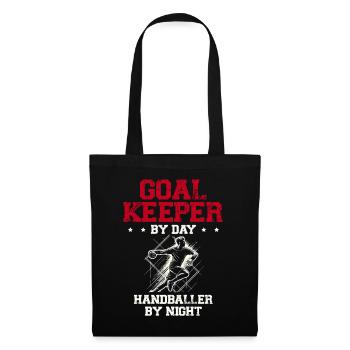Gardien de but le jour Handballer de nuit Handball - Sac en tissu - noir - Devant