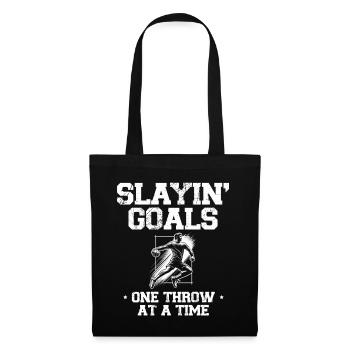 Slayin' Goals One Throw At A Time Handball Sports - Tote Bag - black - Front