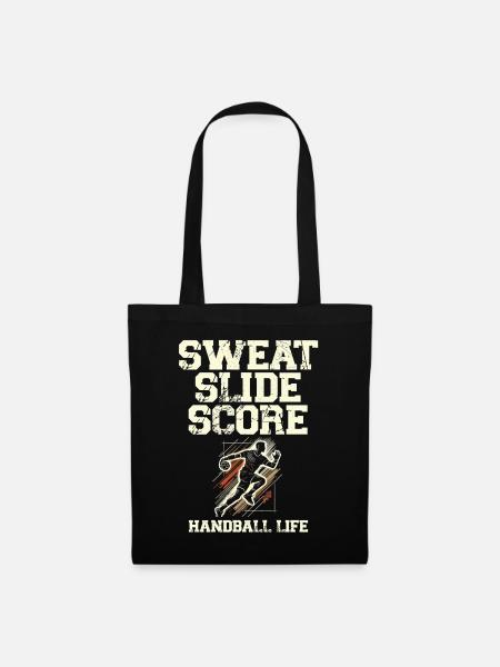Sweat Slide Score Handball Leben Handball Sport - Stoffbeutel - Schwarz