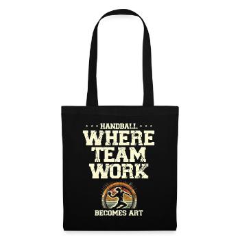 Handball Where Teamwork Becomes Art Sports Athlete - Tote Bag - black - Front