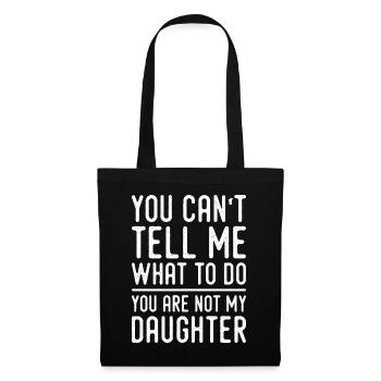 Funny Dad Tees Father Daddy Papa From Daughter Dad - Sac en tissu - noir - Devant