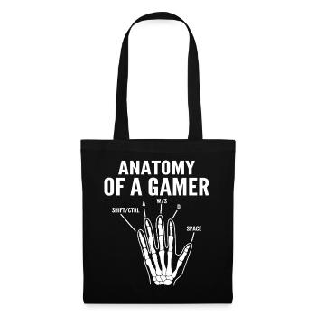 Anatomy of a gamer - Tote Bag - black - Front
