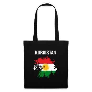Drapeau du Kurdistan,Kurdistan,Syrie,Irak,Iran,Drapeau - Sac en tissu - noir - Devant