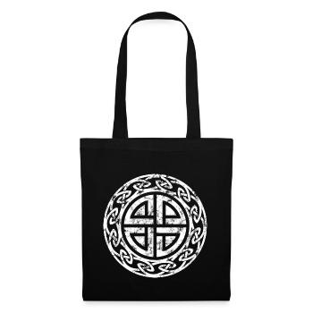 Schildknoten Keltisches Symbol Odin Thor Wikinger - Stoffbeutel - Schwarz - Vorne